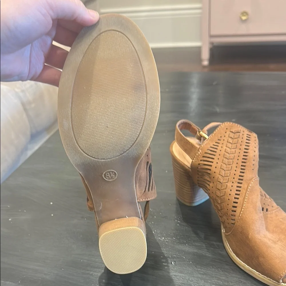 Universal Thread Brown Peep-Toe Ankle Booties - Picture 5 of 5